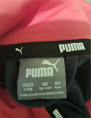 Chaqueta Puma Negra y Roja talla 13/14