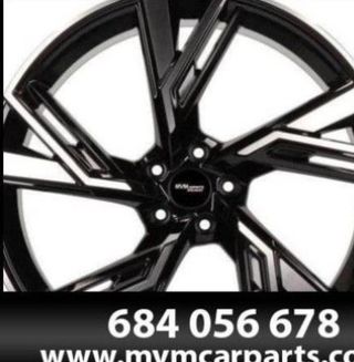 SET 4 LLANTAS AUDI RS6 2020 NEGRA PULIDA