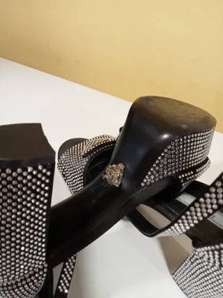 Sandalias Prada Mujer Tacón Plataforma Strass