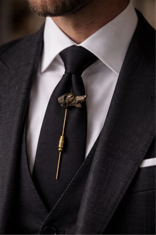 Antica spilla cane scultura fine '800