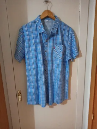 Camisa de cuadros hombre pone talla 3XL Pero es L