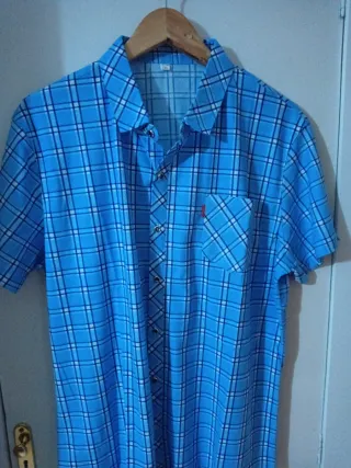 Camisa de cuadros hombre pone talla 3XL Pero es L