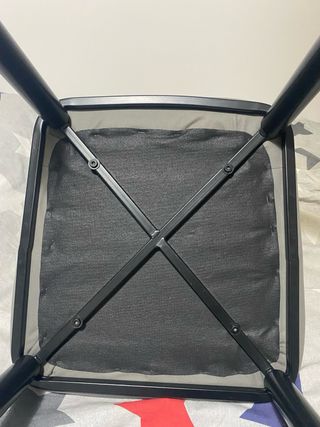 8 Sillas Comedor Cómodas Tela Negra