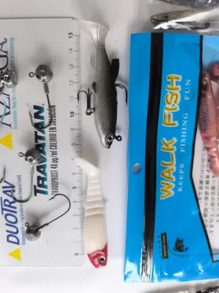 Señuelos vinilos pesca spinning depredadores