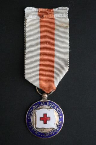 Medalla Cruz Roja Española Banderita Oro