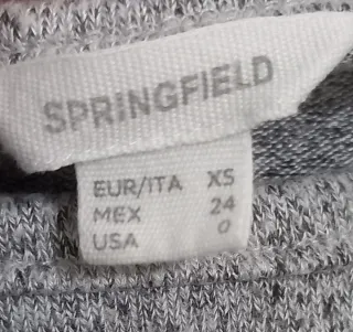 Camiseta manga larga gris mujer Springfield