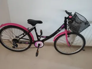 Bicicleta Junior 24 Negra y Rosa