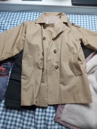 Gabardina niña beige