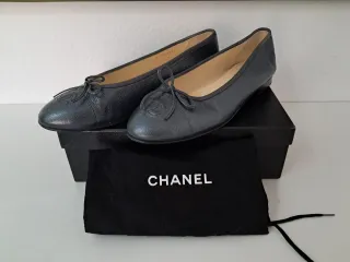 Bailarinas Chanel Gris azulado