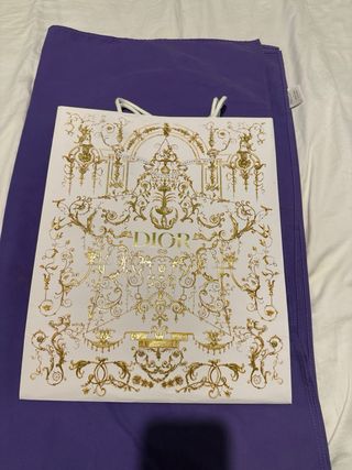 Bolsa Dior Blanca y Dorada