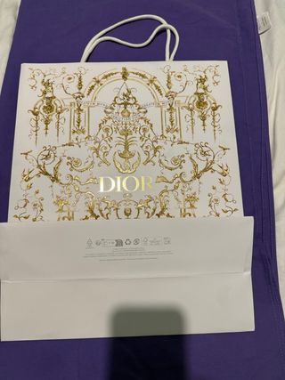 Bolsa Dior Blanca y Dorada