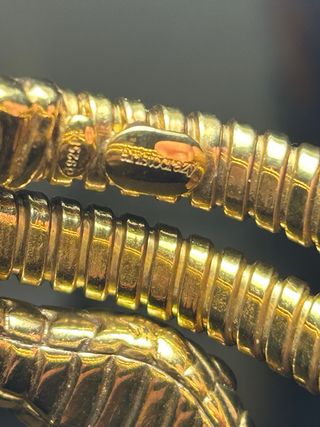 Pulsera Serpiente Oro Rigida Aristocrazy 2 vueltas