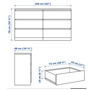 Cómoda blanca de madera