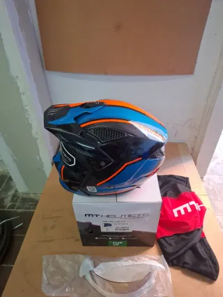 CASCO MT STRETFIGHTER TWIN A4 FLUOR ORANGE TALLA L