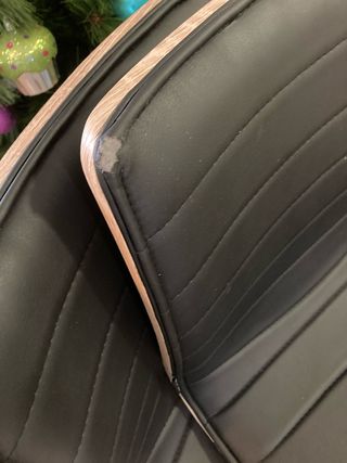 Respaldo Silla Ofiprix Madera y Negra piel