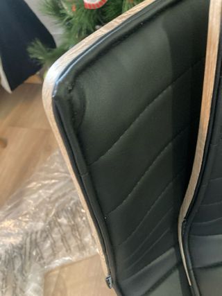 Respaldo Silla Ofiprix Madera y Negra piel