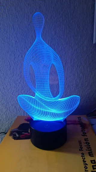 Lámpara 3D Yoga/Meditación multicolor