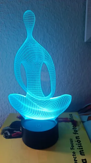 Lámpara 3D Yoga/Meditación multicolor