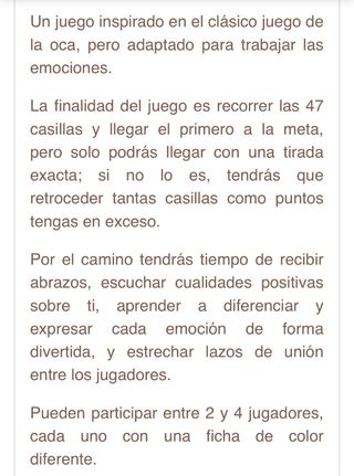 La Oca de las Emociones. juego de mesa