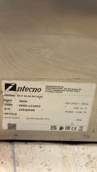 Lavavajillas de Bar INTECNQ con Bomba