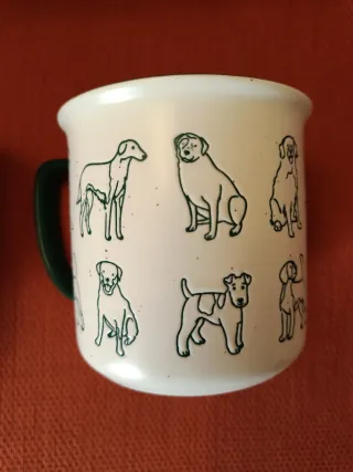 Lote 2 Tazas Perros y Langosta Cerámica