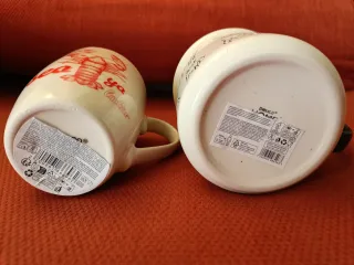 Lote 2 Tazas Perros y Langosta Cerámica