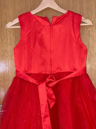 Vestido fiesta niña rojo