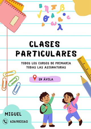 Clases particulares Ávila.