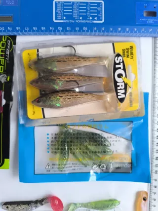 Señuelos vinilos pesca spinning casting