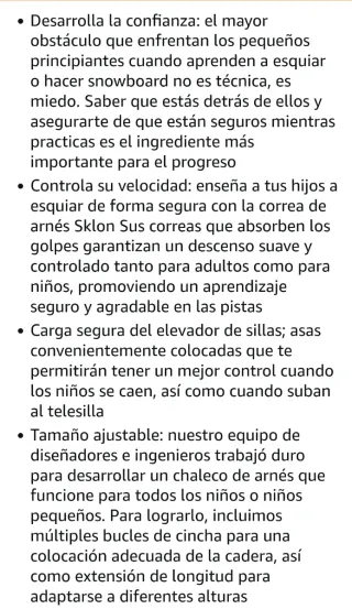 Arnés infantil Sklon para la nieve  - Nuevo