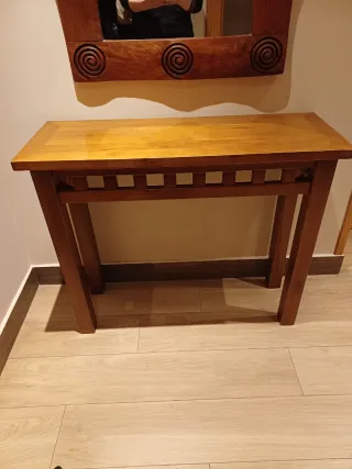 Consola de madera estilo rústico