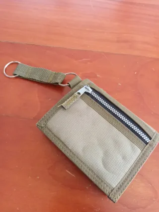 Portafoglio Y SPORTS verde e nero con zip