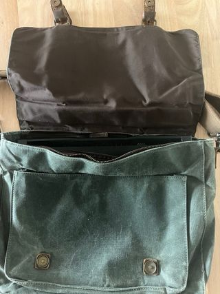 Maletín piel y tela Kasgo