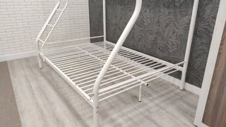 Litera Matrimonial Metálica Blanca