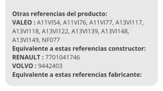 Regulador alternador Valeo 593141