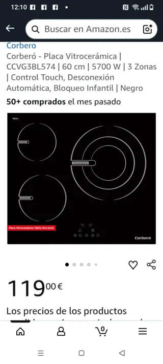 Piani di cottura Corberó in vetroceramica a induzione