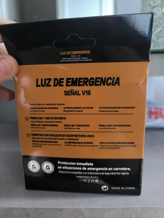 Baliza V16 , luz de emergencia