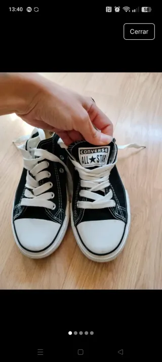 Zapatillas estilo Converse All Star Negras