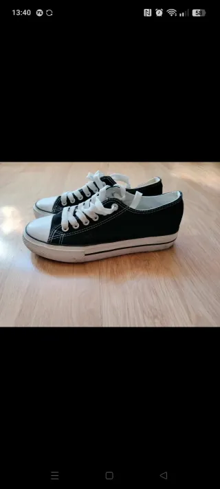 Zapatillas estilo Converse All Star Negras