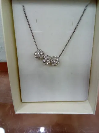 Collana in argento 925 con sfere Swarovs