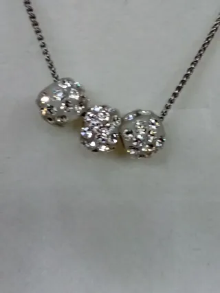 Collana in argento 925 con sfere Swarovs