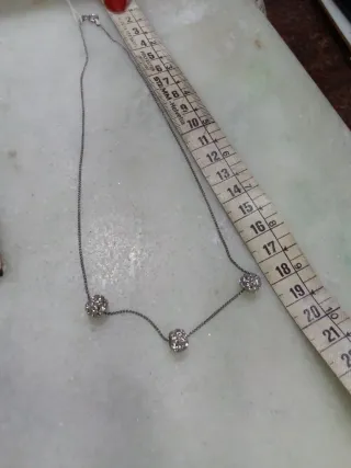 Collana in argento 925 con sfere Swarovs