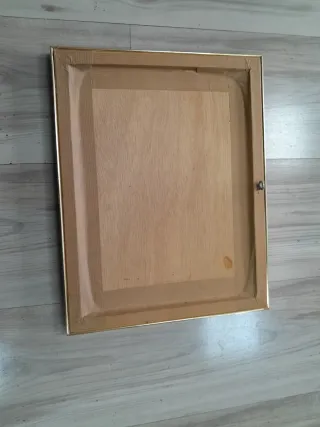 Cuadro Juicio Abogados Metal Dorado Terciopelo Roj