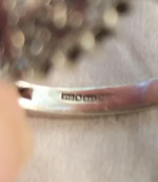 Anillo Oro Blanco 9ct Diamantes Vintage