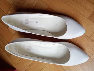 Lote 2 pares zapatos tacón bajo mujer