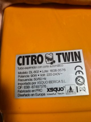 Exprimidor CITRO TWIN Turbo con corte automático