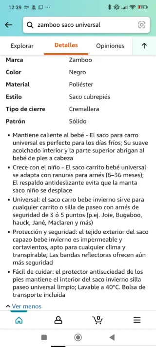 Sacco universale per passeggini Zamboo