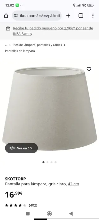 Lámparas colgantes Ikea grises (3 uds)