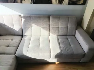 Sofá cama rinconera beige nuevo.