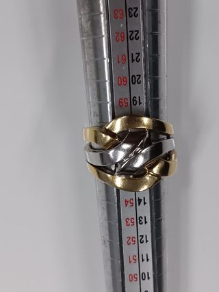 Anillo Oro 18K bicolor